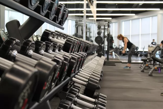 working out in the gym!